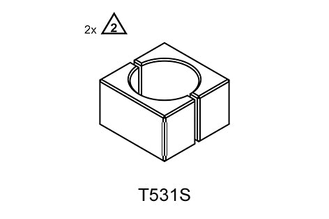 Connector block D 38mm - T531S